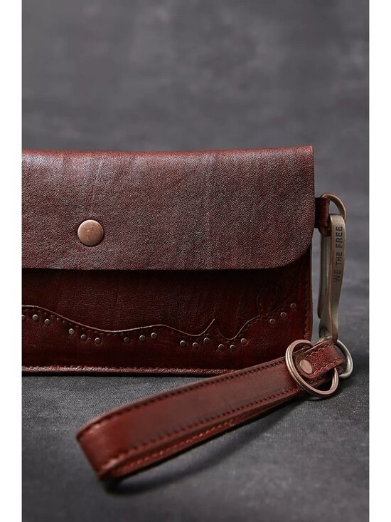 Free People Handbags - Free People Western Stud Wallet Womens Leather Country Western Rustic Boho Chic